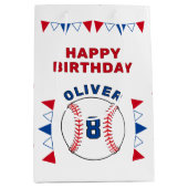 Baseball Bunting Flags Kinderen van zaterdag Medium Cadeauzakje (Voorkant)