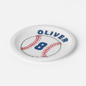 Baseball Bunting Flags Kinderen van zaterdag Papieren Bordje (Gekanteld)