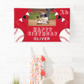 Baseball Bunting Flags Red Photo Birthday Spandoek (Insitu)