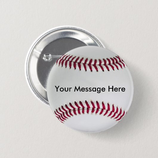 Baseball Button met uw bericht (Voorkant /achterkant)