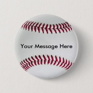 Baseball Button met uw bericht