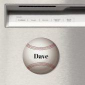 Baseball Button Sjabloon, personaliseren, Magneet (Insitu (Vaatwasser))