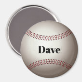 Baseball Button Sjabloon, personaliseren, Magneet (Voorkant / Achterkant)