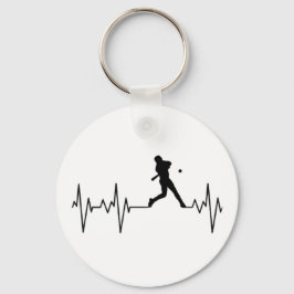 Baseball Button Sleutelhanger