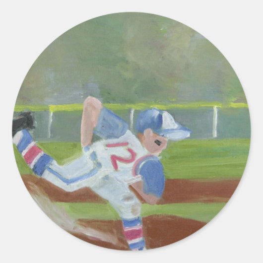 Baseball-by-the-Bay Ronde Sticker (Voorkant)