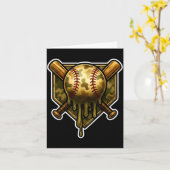 Baseball Camo Drip Ice Cream Youth Boys Srts  Kaart (Gele Bloem)