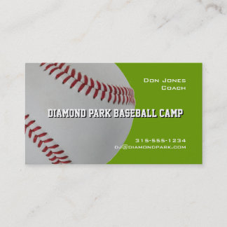 Baseball Camp Coach Visitekaartje