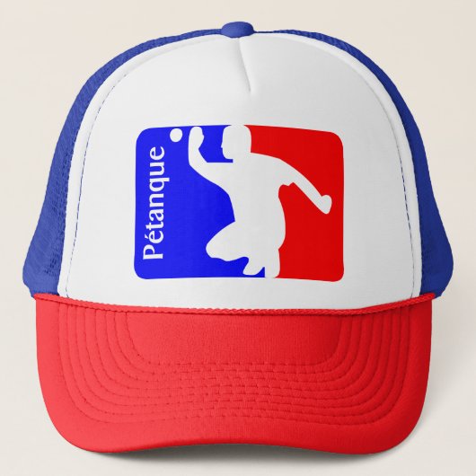 Baseball cap with the Petanque Americaine logo. Trucker Pet (Voorkant)