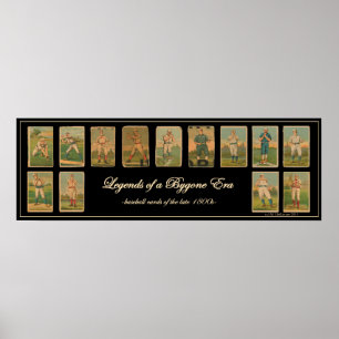  Baseball Card Antiek Poster