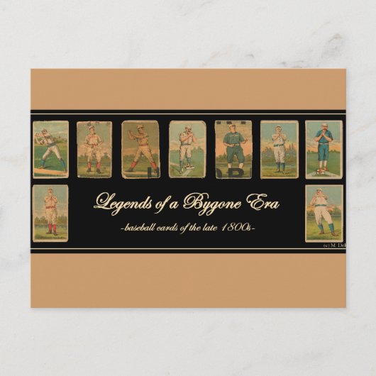 Baseball Card Antiek Poster Briefkaart (Voorkant)