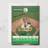 Baseball Card W/Stats Afstudeerder Invitations - g Kaart (Voorkant)