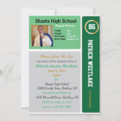 Baseball Card W/Stats Afstudeerder Invitations - g Kaart (Achterkant)