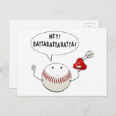 Baseball Cartoon Briefkaart (Voorkant / Achterkant)