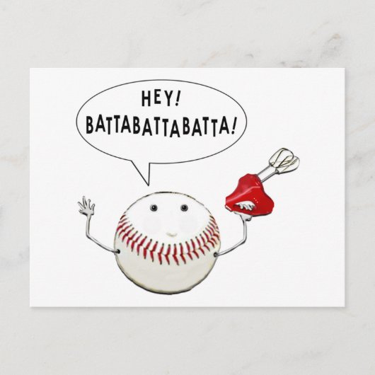 Baseball Cartoon Briefkaart (Voorkant)