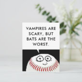 Baseball Cartoon Briefkaart (Staand voorkant)