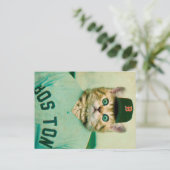 Baseball Cat Briefkaart (Staand voorkant)