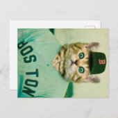 Baseball Cat Briefkaart (Voorkant / Achterkant)