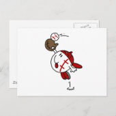 Baseball Catch Tshirts en cadeaus Briefkaart (Voorkant / Achterkant)