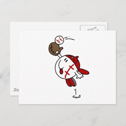 Baseball Catch Tshirts en cadeaus Briefkaart (Voorkant / Achterkant)