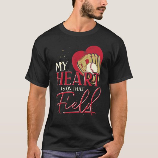 Baseball Catcher Baseball Player Heart Baseball Sp T-shirt (Voorkant)