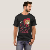 Baseball Catcher Baseball Player Heart Baseball Sp T-shirt (Voorkant volledig)