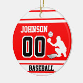 Baseball Catcher | Creëer uw eigen Keramisch Ornament (Links)