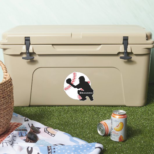 Baseball Catcher Design Contour Sticker (Koeler)