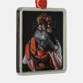 Baseball catcher die in de maag zit metalen ornament (Rechts)