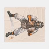 Baseball Catcher Fleece Deken (Voorkant (Horizontaal))