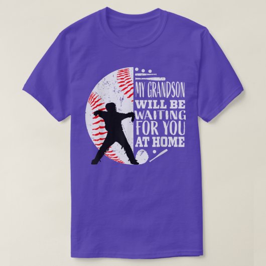 Baseball Catcher Grandma Grandpa Grandson Quo T-shirt (Design voorkant)