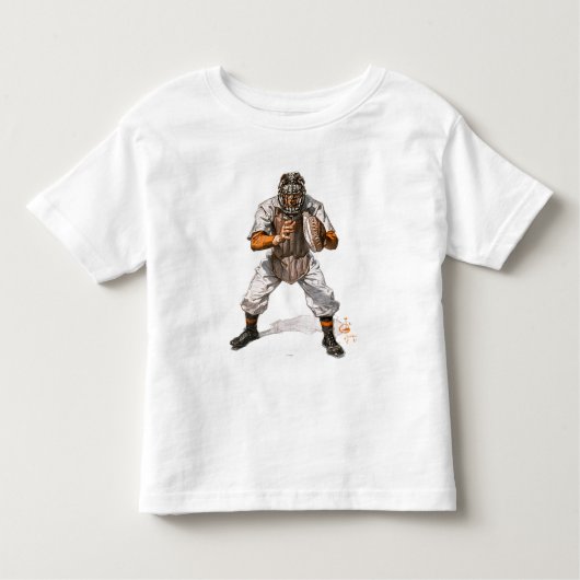 Baseball Catcher Kinder Shirts (Voorkant)