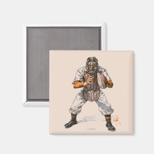 Baseball Catcher Magneet (Voorkant / Achterkant)