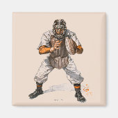 Baseball Catcher Magneet (Voorkant)