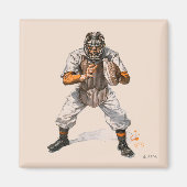 Baseball Catcher Magneet (Voorkant)
