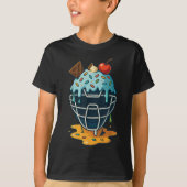 Baseball Catcher Mask Ice Cream Drip Sprinkles Des T-shirt (Voorkant)