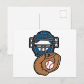 Baseball Catcher Masker Glove Briefkaart (Voorkant / Achterkant)