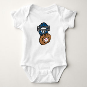 Baseball Catcher Masker Glove Romper