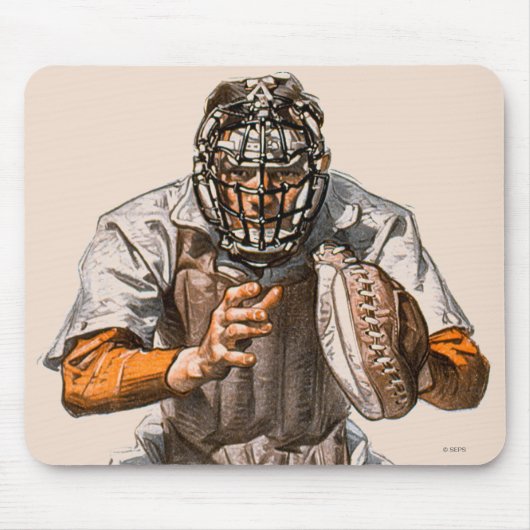 Baseball Catcher Muismat (Voorkant)