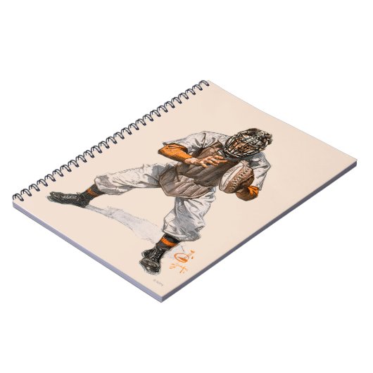 Baseball Catcher Notitieboek (Linkerzijde)