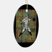 Baseball Catcher Ornament Colorful Wood (Rechts)