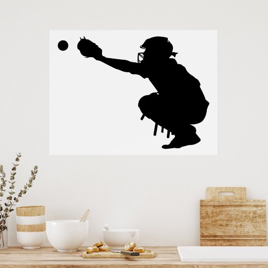 Baseball Catcher Poster (Keuken)
