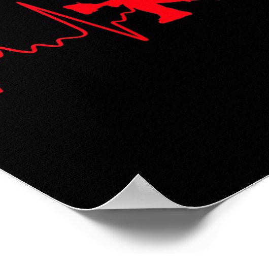 Baseball Catcher - Red Baseball Catcher Heartbeat Poster (Hoek)