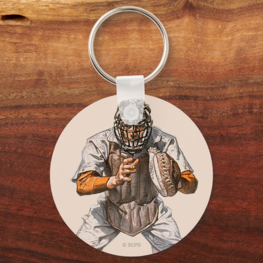Baseball Catcher Sleutelhanger (Voorkant)