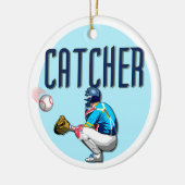 Baseball Catcher T-shirts en cadeautjes Keramisch Ornament (Links)