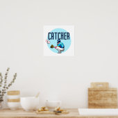Baseball Catcher T-shirts en cadeautjes Poster (Keuken)
