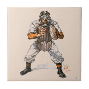 Baseball Catcher Tegeltje