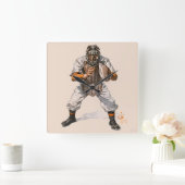 Baseball Catcher Vierkante Klok (Huis)