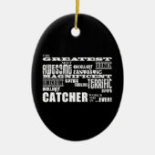 Baseball Catchers : Grootste vanger Keramisch Ornament (Voorkant)