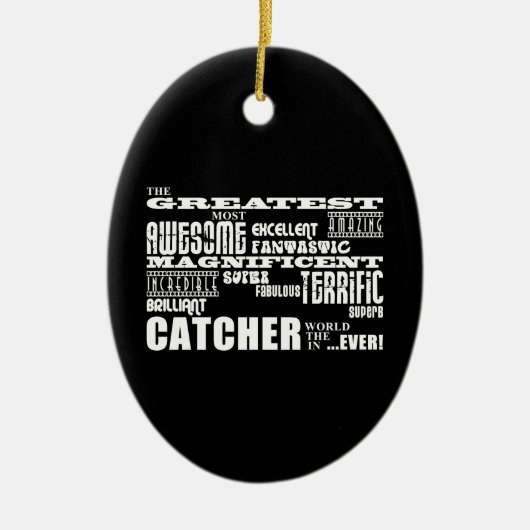 Baseball Catchers : Grootste vanger Keramisch Ornament (Voorkant)