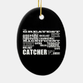 Baseball Catchers : Grootste vanger Keramisch Ornament (Achterkant)